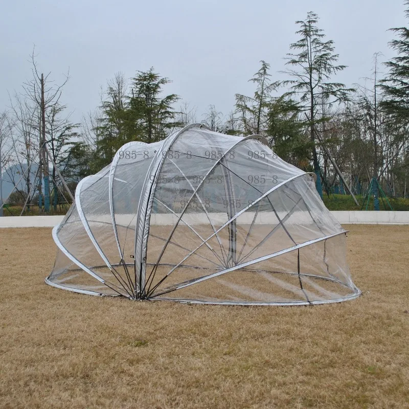 PVC bubble cover Durable 8-person transparent crystal ball dome tent suitable for winter outdoor camping and stargazing