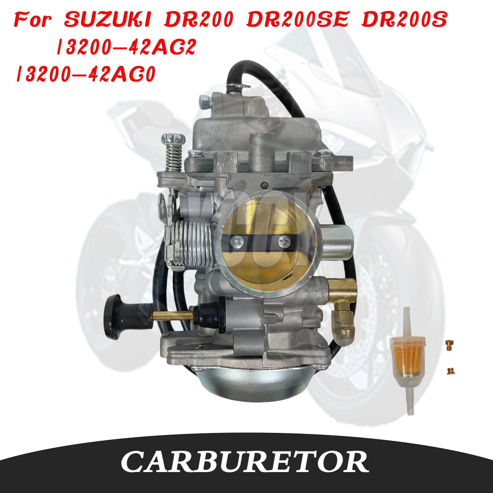 

13200-42AC0 Высококачественные аксессуары для мотоциклов, карбюратор для SUZUKI DR200 DR200SE DR200S DR200 200S 200SE 13200-42AC2