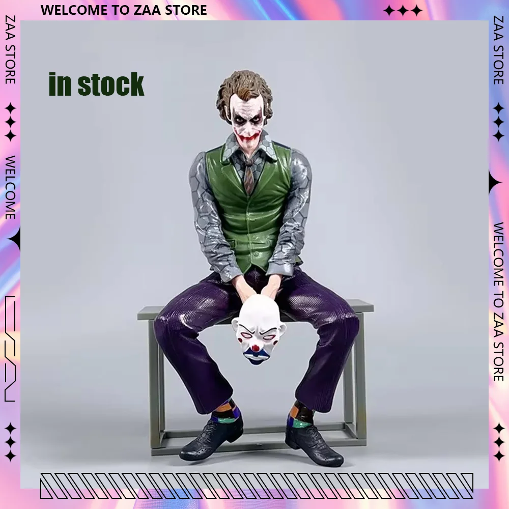 Comics Joker Detective Anime Figure Mafex Suicide Squad Joker Action Figure Car Ornament Model Car Rear Accessories Decor Toys