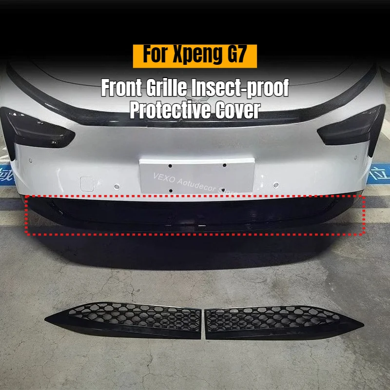 For Xpeng G7 Car Front Grille Insect-proof Protective Decor Cover Car Mesh Radiator Dust-proof Modification Exterior Accessories