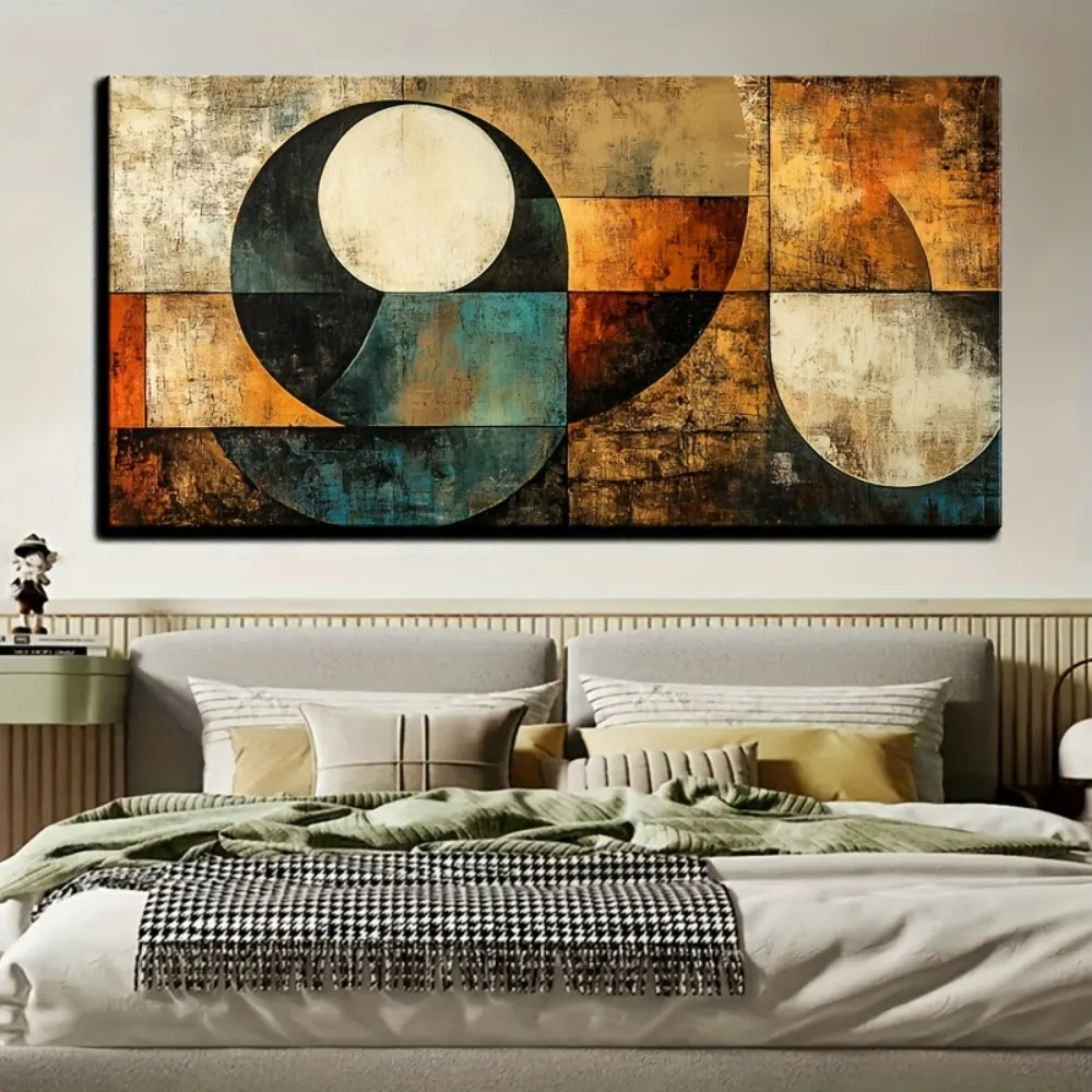 

Abstract Wall Art - Framed picture artwork, modern mural living room mural, 1.5 inch thick pine solid wood frame