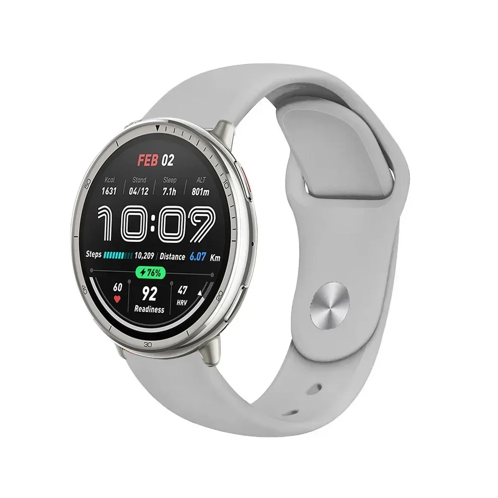 Спортивный силиконовый ремешок 20 мм 22 мм для Amazfit Balance 2 Bip 6 5 GTR 4 3, дышащий браслет для Amazfit Active 2 GTS 4 3 Mini Band