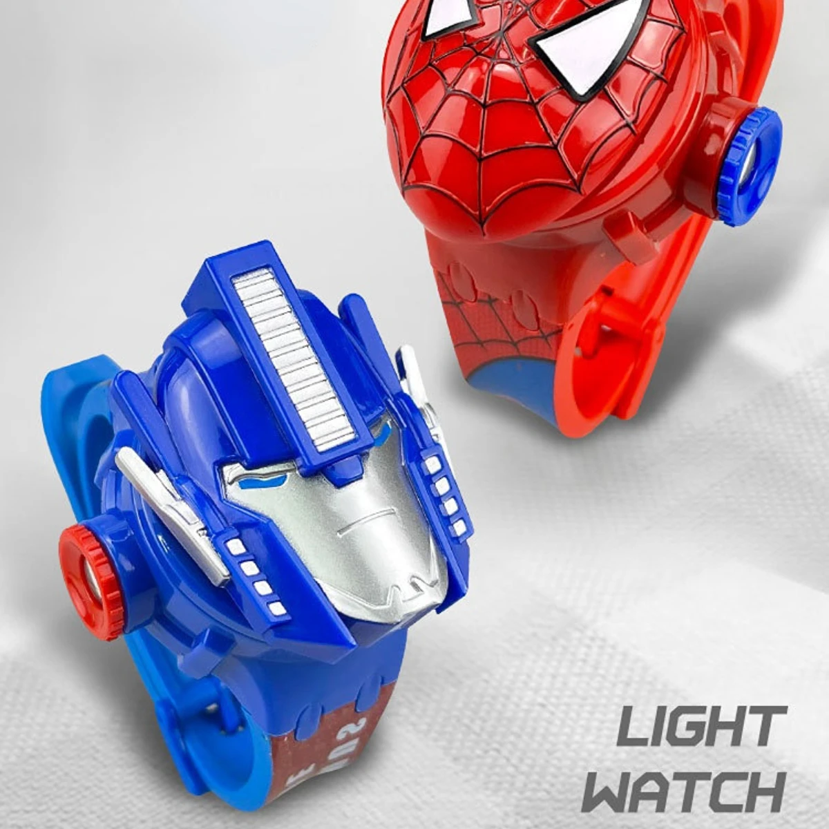 Disney Kid Cartoon Cool Ptojection Watch Marvel Spider-Man Boy Unicorn Princess Elsa Flash Electronic Digital Student Toy Clock