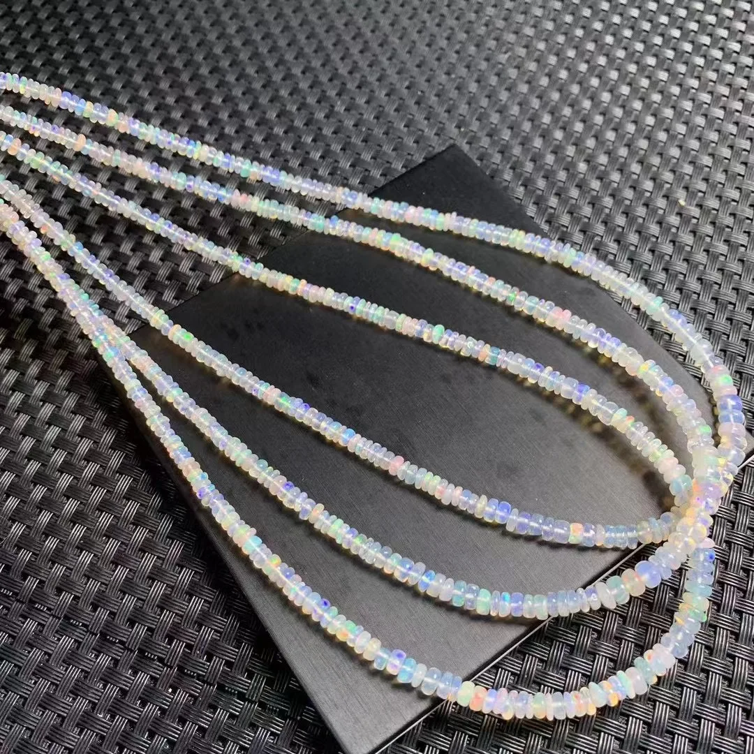 Natural Colored Opal Collarbone Necklace Fashion Crystal Quartz Gemstone Jewelry Reiki Healing Gift For Women 1pcs 4-4.5mm