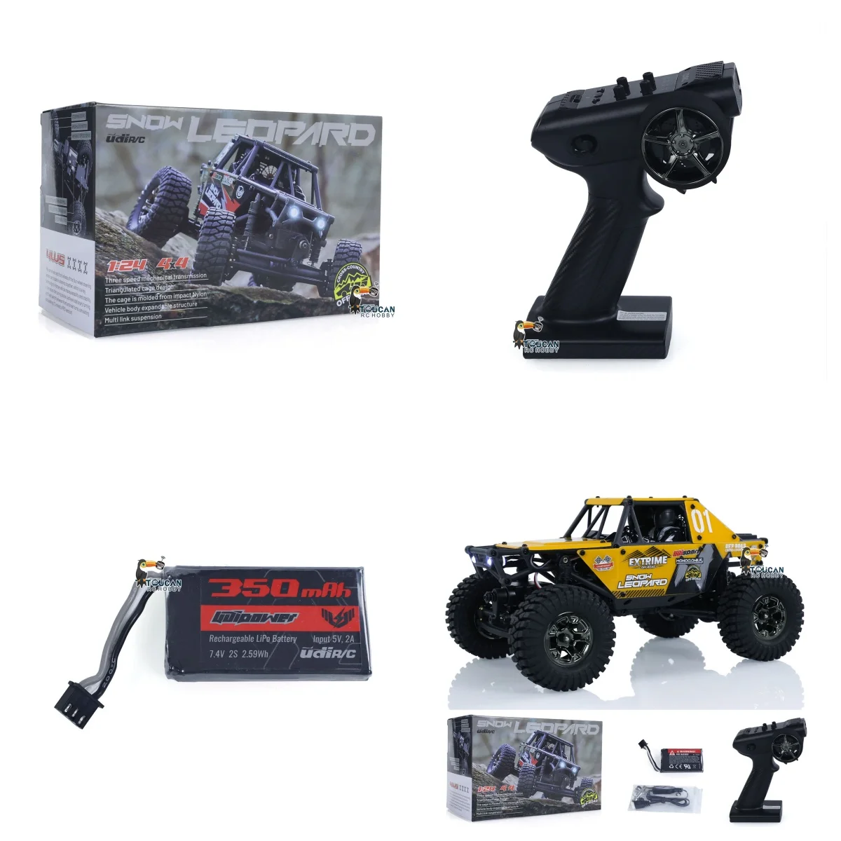

UdiRC UCX2405PRO 1/24 4x4 RC Rock Crawler RTR Car Toys Brushless Motor ESC Off-Road Thrills for Hobbyists