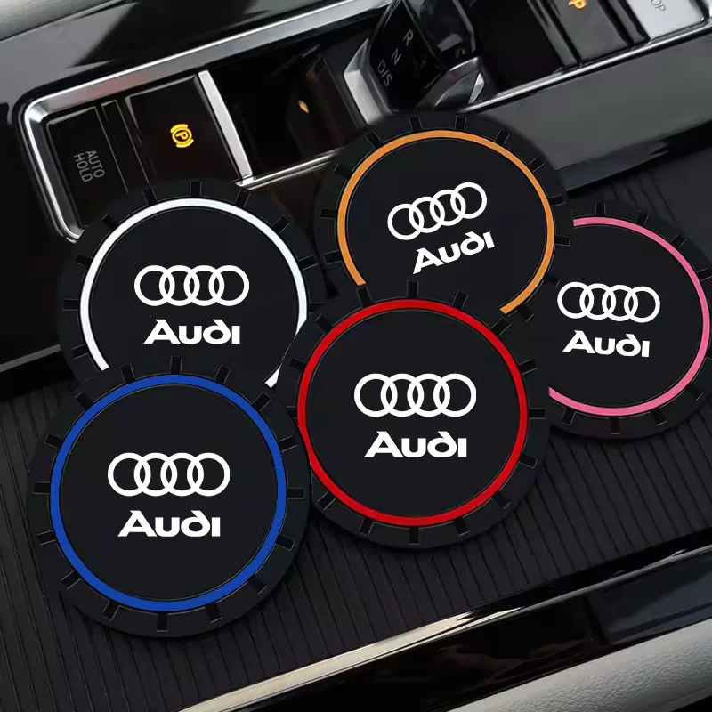 

2 шт., автомобильные подставки для бутылок с водой, противоскользящие подушечки для Audi SLINE A3 A4 B8 B9 A6 C5 C6 C7 A7 Q5 A5 A8 8V RS6 R8 S1 S2 S3 S4