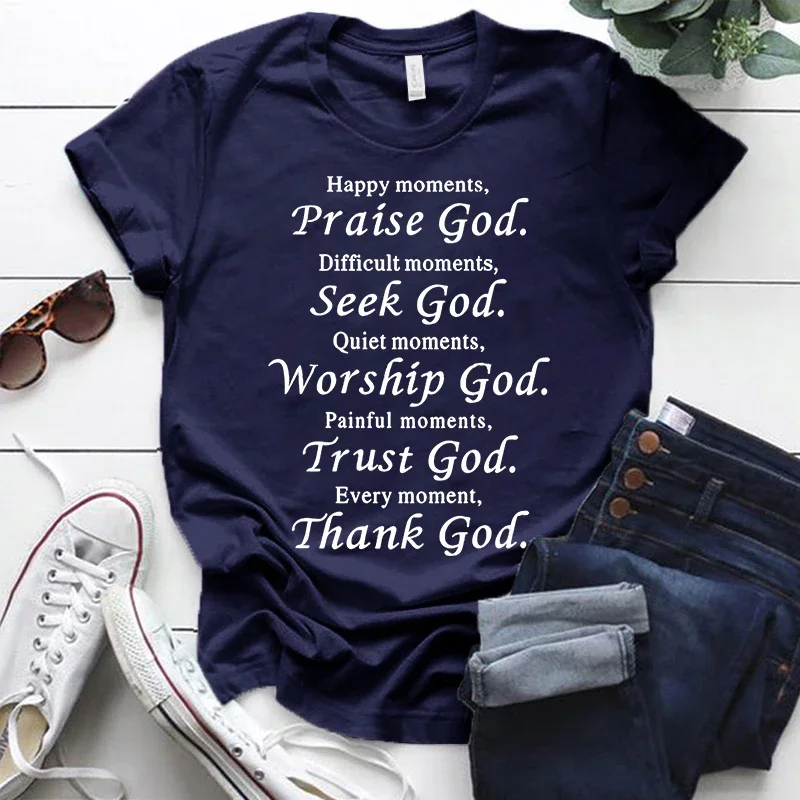 Camiseta de moda Thanks God PARA hombre y mujer, camisa de manga corta cristiana, camisetas de fe, camisetas de Dios, camisas Unisex de Jesús,