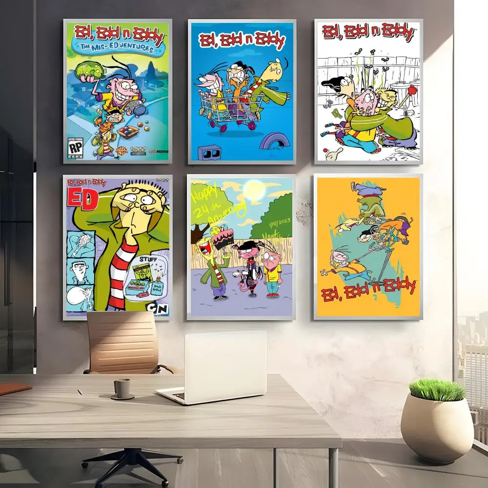 Cartoon E-Ed Edd N Eddy anime Poster HD art sticky wall waterproof home bedroom bar aesthetic decoration