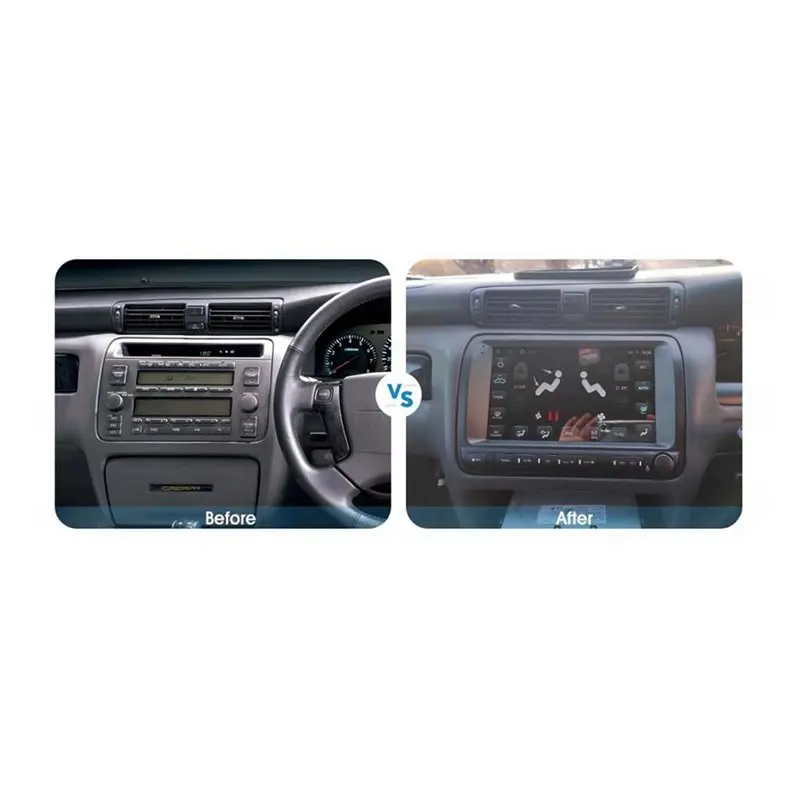 A58X-For Toyota Crown S170 1998-2005 10Inch Screen Car Android Radio Stereo Player Fascia With Power Harness Canbus