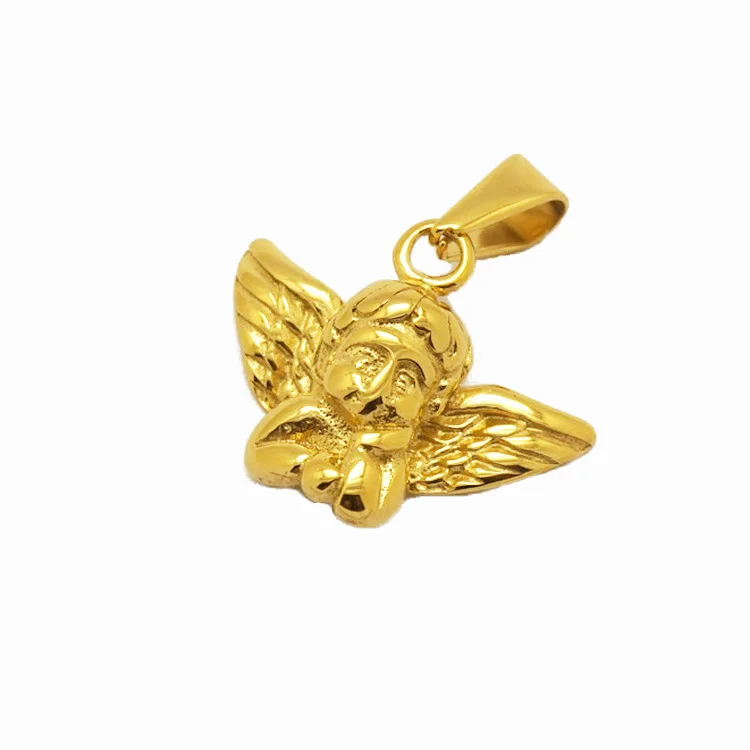 SOMMAR Hot Gift Gold color Perfume women pendants Winged Angel Pendant vintage necklace wedding jewelry image 3