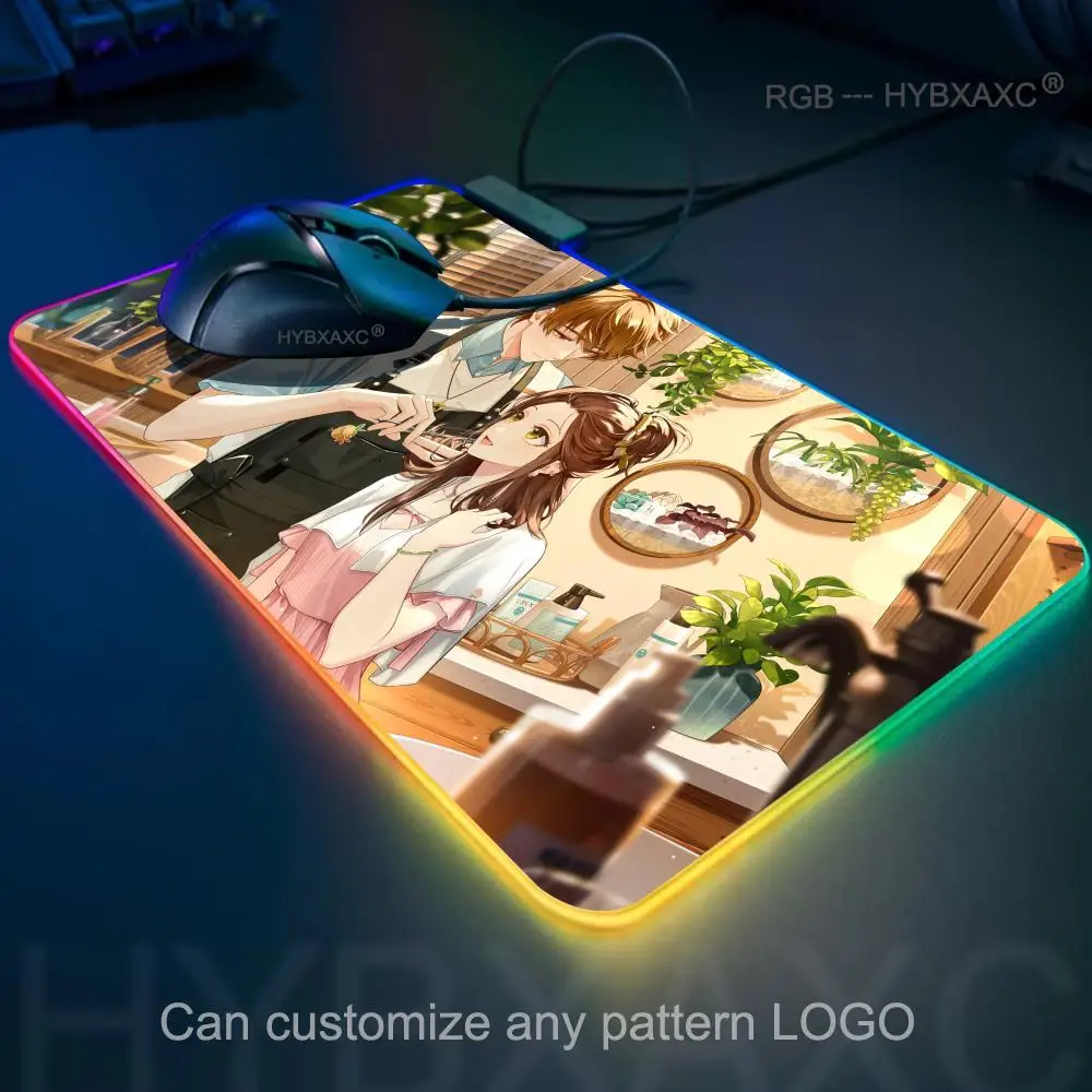 Tears of Themis Mouse Pad RGB Gaming Mouse Pad Desk Mat HD Gamer Large LED Light XXL MousePads PC Computer Carpet