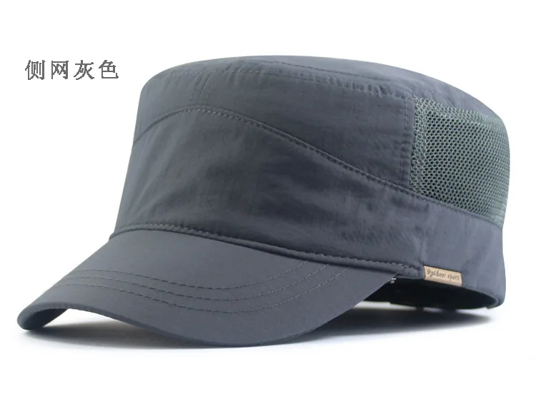 Cadet Flat Hat Baseball Cap Sommer Mesh Baumwolle Basic Trucker Dad Hüte für Männer Big Head Plus Size Oversize – Detail 2