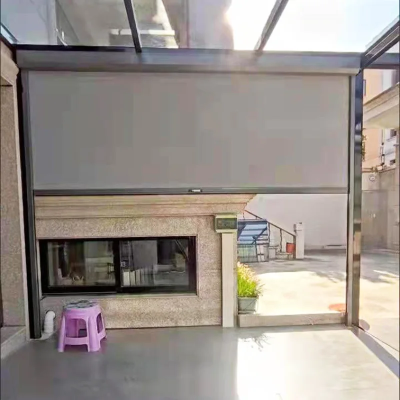 

Electric Windproof Zip Rail Ziptrack Outdoor Curtain Outside Roller Blinds Patio Blinds Outdoor Sun Screen Blind
