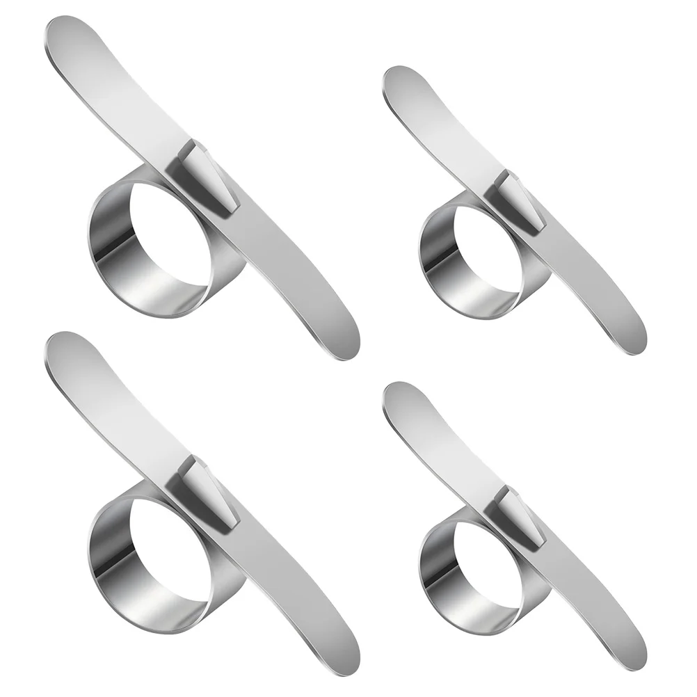 

4pcs Orange Peeler Ring Fruit Finger Citrus Stainless Steel Home Kitchen Tools Easy Clean Ergonomic Peelers