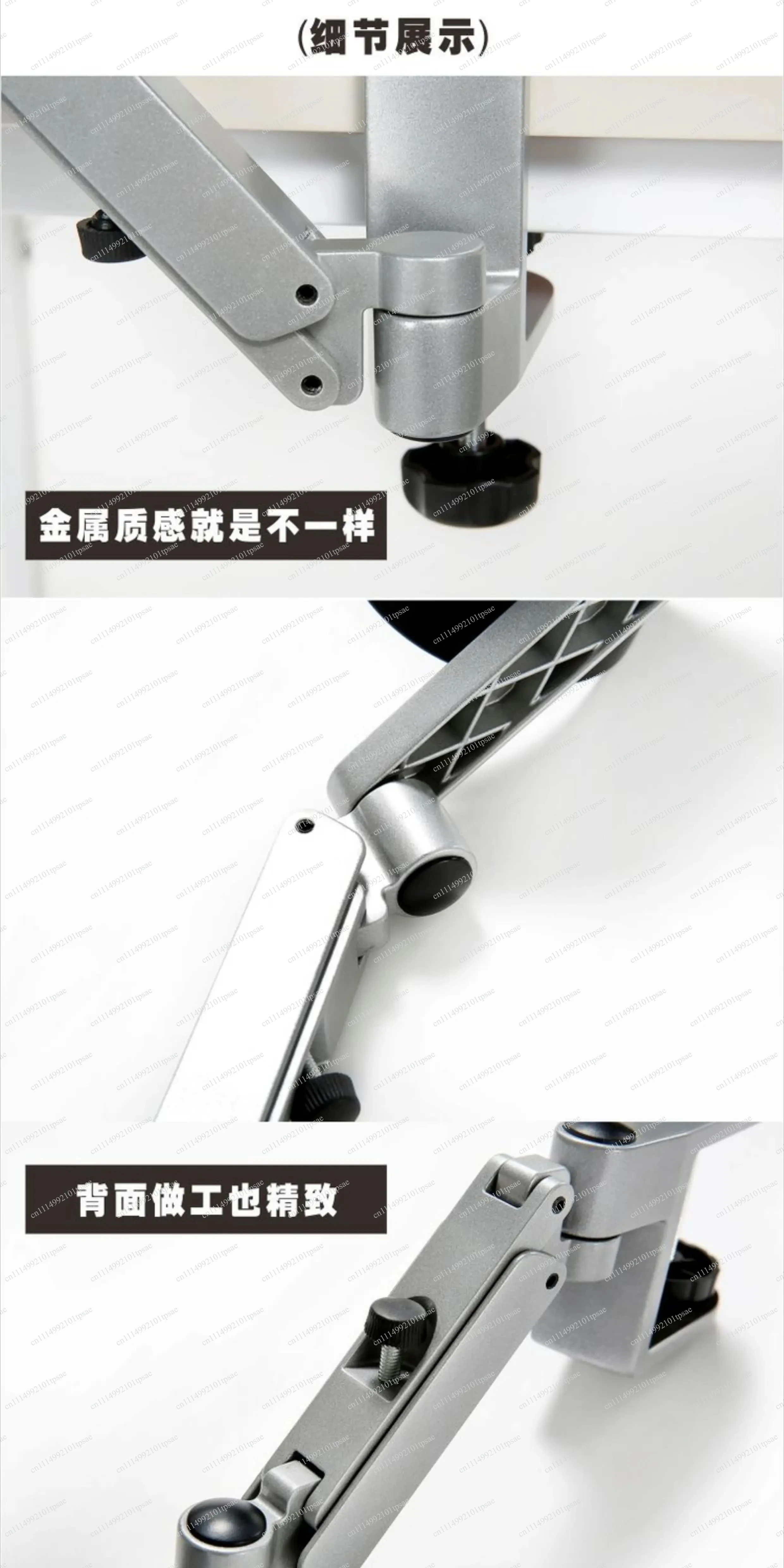 Luxury aluminum arm support rotating armrest adjustable height arm bracket for desk