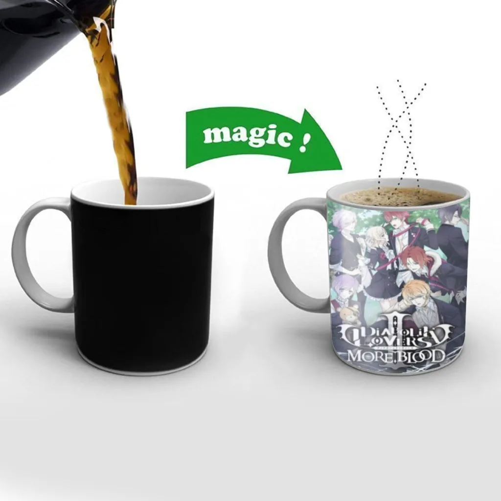 Anime D-Diabolik Lovers Movie Friends Birthday Gifts Color Changing Magic Ceramic Creative Coffee Mugs Tea Cups