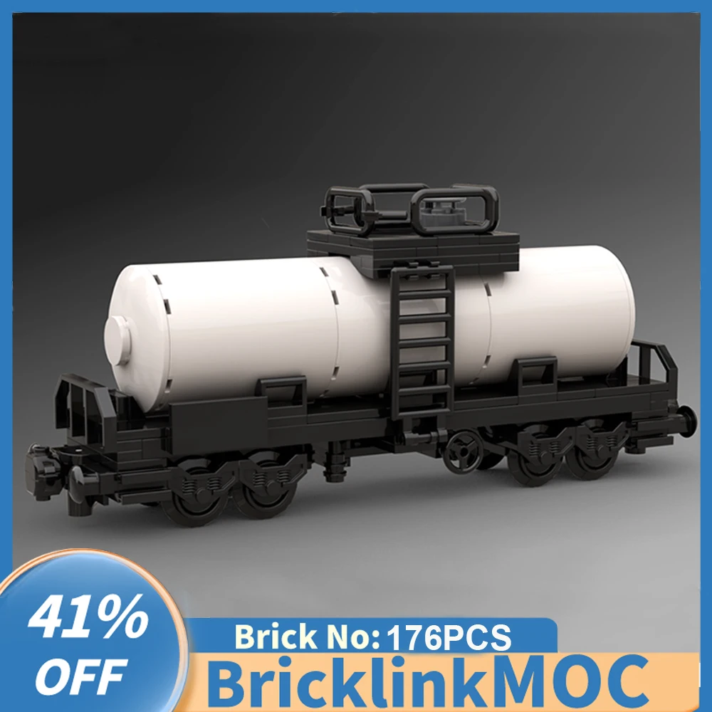 NEW 176PCS MOC city industrial Fuel tank wagon Car Train model DIY creative ideas Child Toy birthday Gift technology Blocks