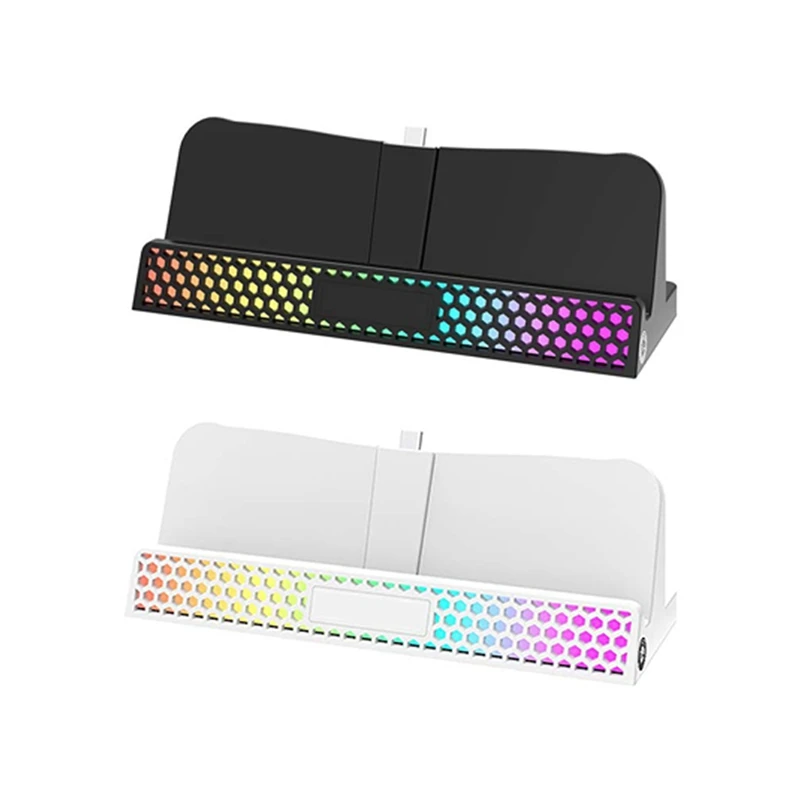 

For PS5 Handheld Charging Single Base Charging Portable Stand With RGB Light For PS5 Portal Console Black