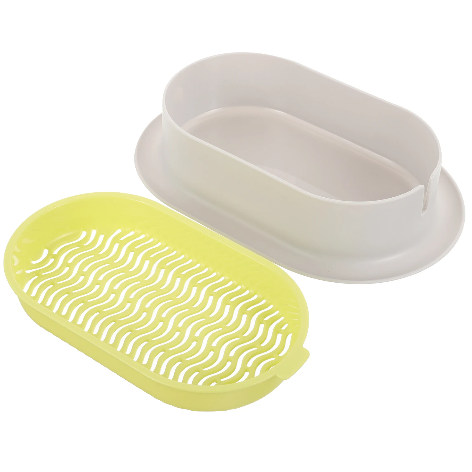 

Cat Litter Box Indoor Plants Tray Grass Planter Three-grid Pot Soilless Cats Growing