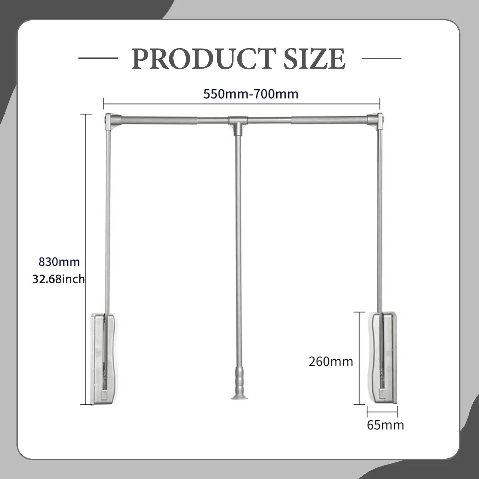

Pull Down Closet Rod for Hanging Clothes Telescopic Ergonomic Accessories Versatile Organizer Simple Assembly for Cloakroom