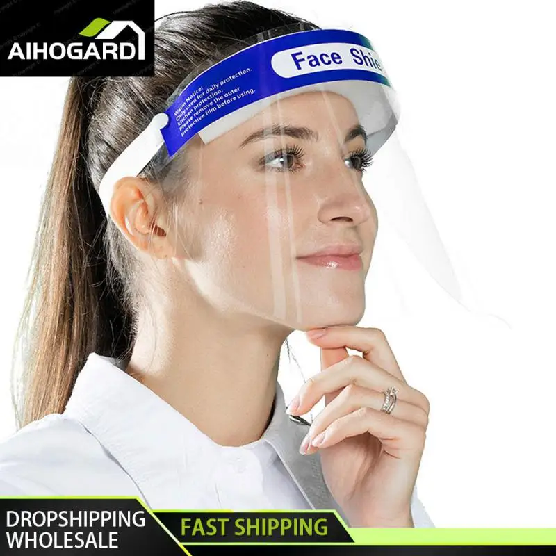 Transparent Protective Face Shield Anti-visor Oil Spatter Mask Reusable Comfortable Dust-proof Anti-Fog Protection Visor