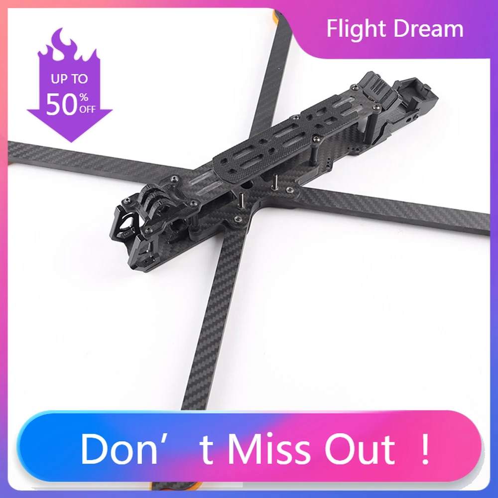 

Комплект карбоновой рамы NYXL10 V6 с колесной базой 420 мм (10 дюймов), сверхдлинным радиусом действия, HD True-X, с кронштейнами 7 мм для O3 Air Unit / VISTA, запчасти для FPV-дронов