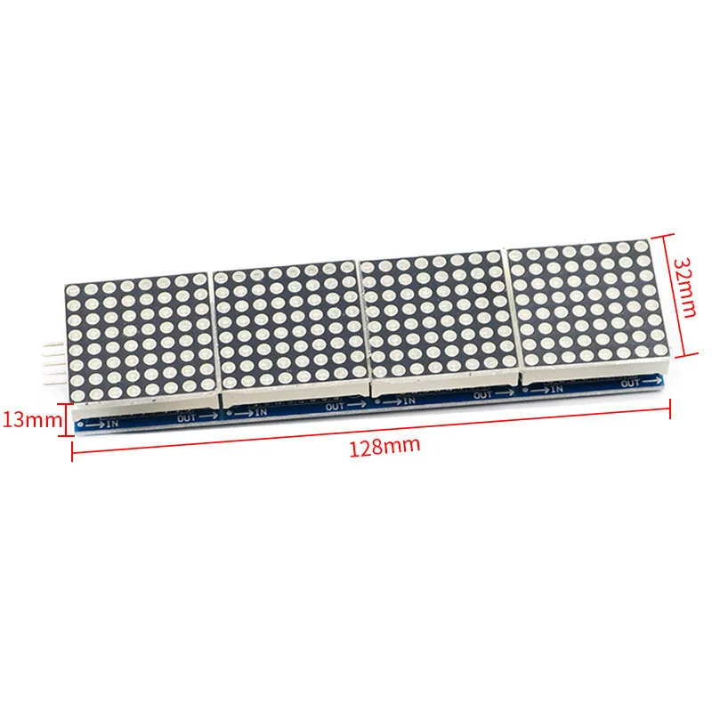 1~20Pcs MAX7219 Dot Matrix Module Control Single Chip Module 4-In-1 Display Send 5P Cable For Arduino Red/Green/Blue