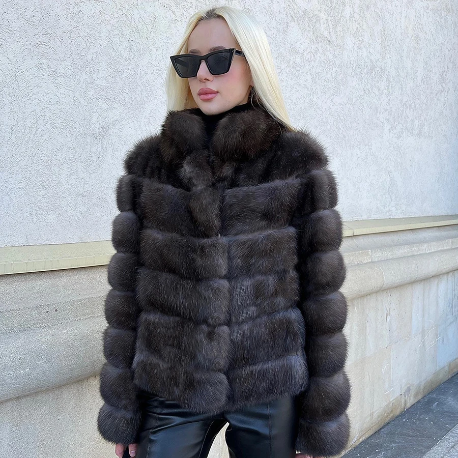 

Fur Coat Women Genuine Fox Fur Coat Winter Luxury Real Fur Clothing Female Warm Fur Coat High Quality