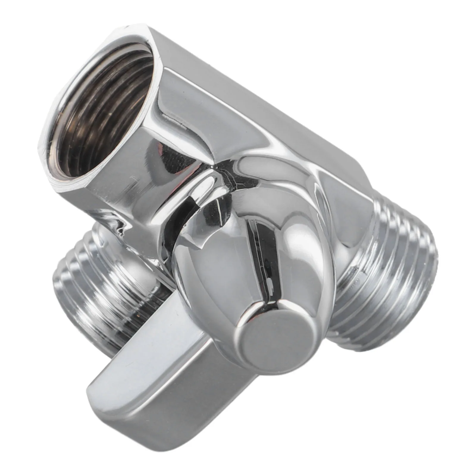 Diverter Valve Premium Brass Chrome For Shower Head Adapter Valve for 3 Way Diverter T Shape Easy Installation