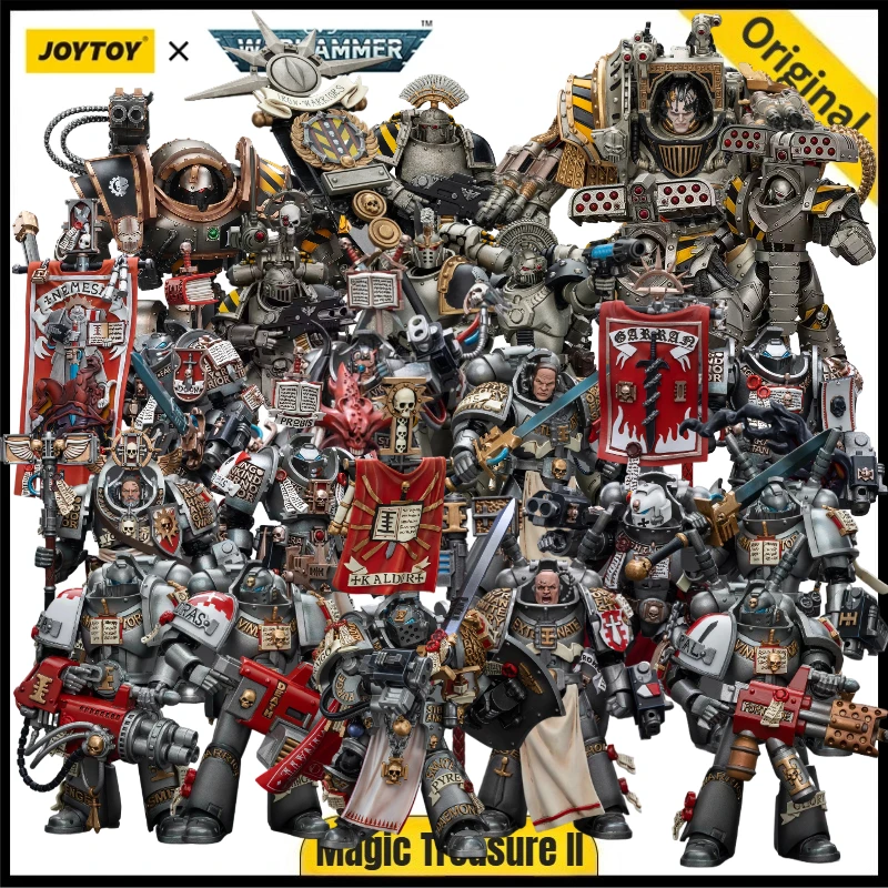 Фигурка JOYTOY Warhammer 40K Iron Warriors Gray Knights: Туле Кроу, Акантар, Драйго, Вибова, Терминатор, Джастикар, Волдус, масштаб 1/18