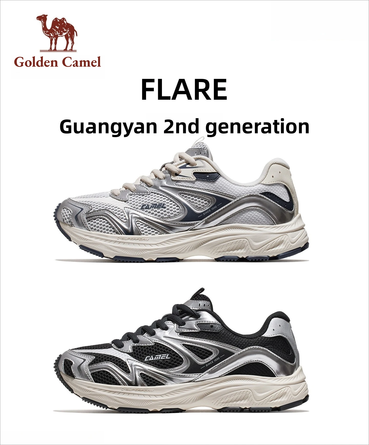 Golden Camel Men's Casual Sport Shoes 2026 New Soft Sole Cushioning Breathable Jogging Shoes Outdoor Training Running Sneakers