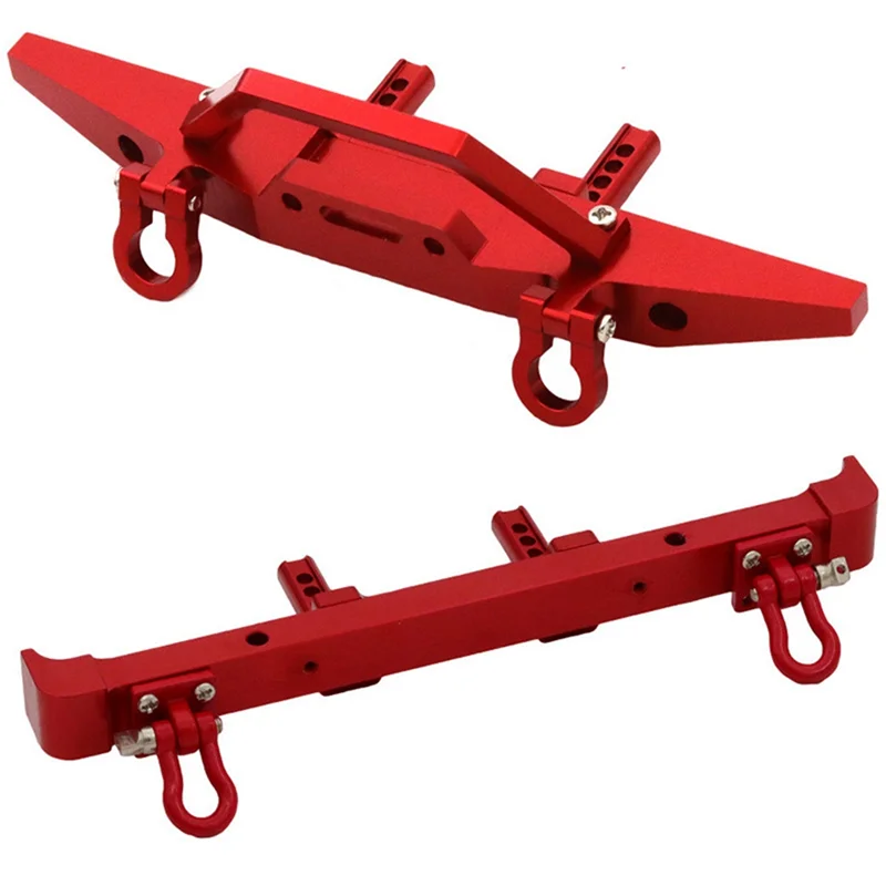 For 1/12 MN128 Shepherd Remote Control Vehicle Parts Accessories Upgrade Front Rear Bumper Bumper Guard Red