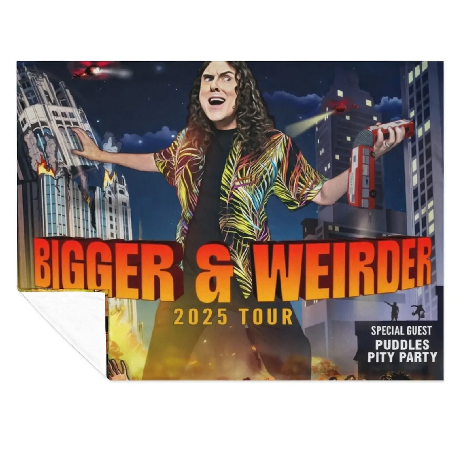 

Weird Al Yankovic Dates 2025 Throw Blanket Softest Vintage Picnic Decorative Sofas Blankets