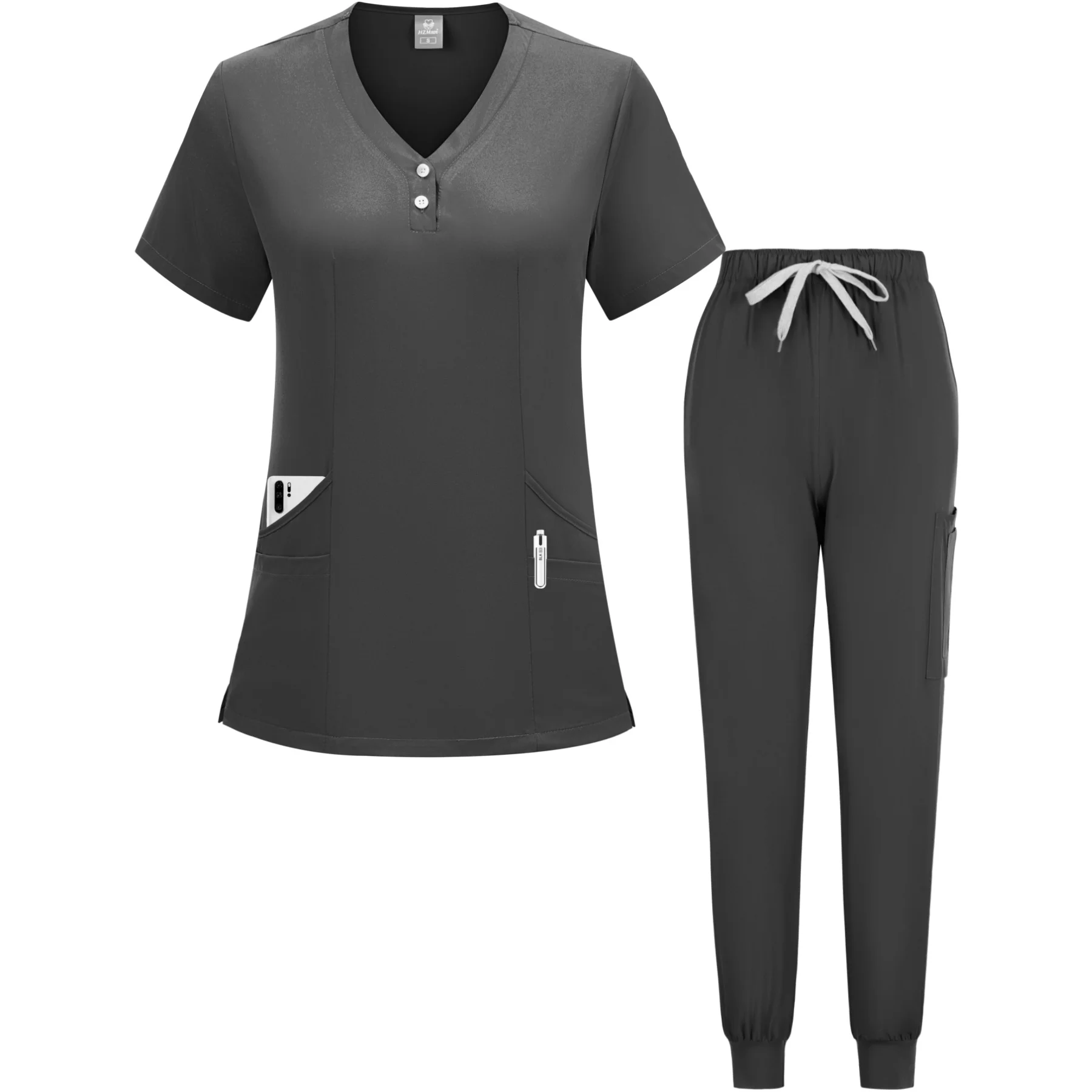 Enfermeira Médica Uniforme Set, Spa Workwear, Esfoliantes Médicos, Uniforme Hospitalar, Cirurgia Dentista Macacão, Spa Clínica Beleza Trabalho Desgaste