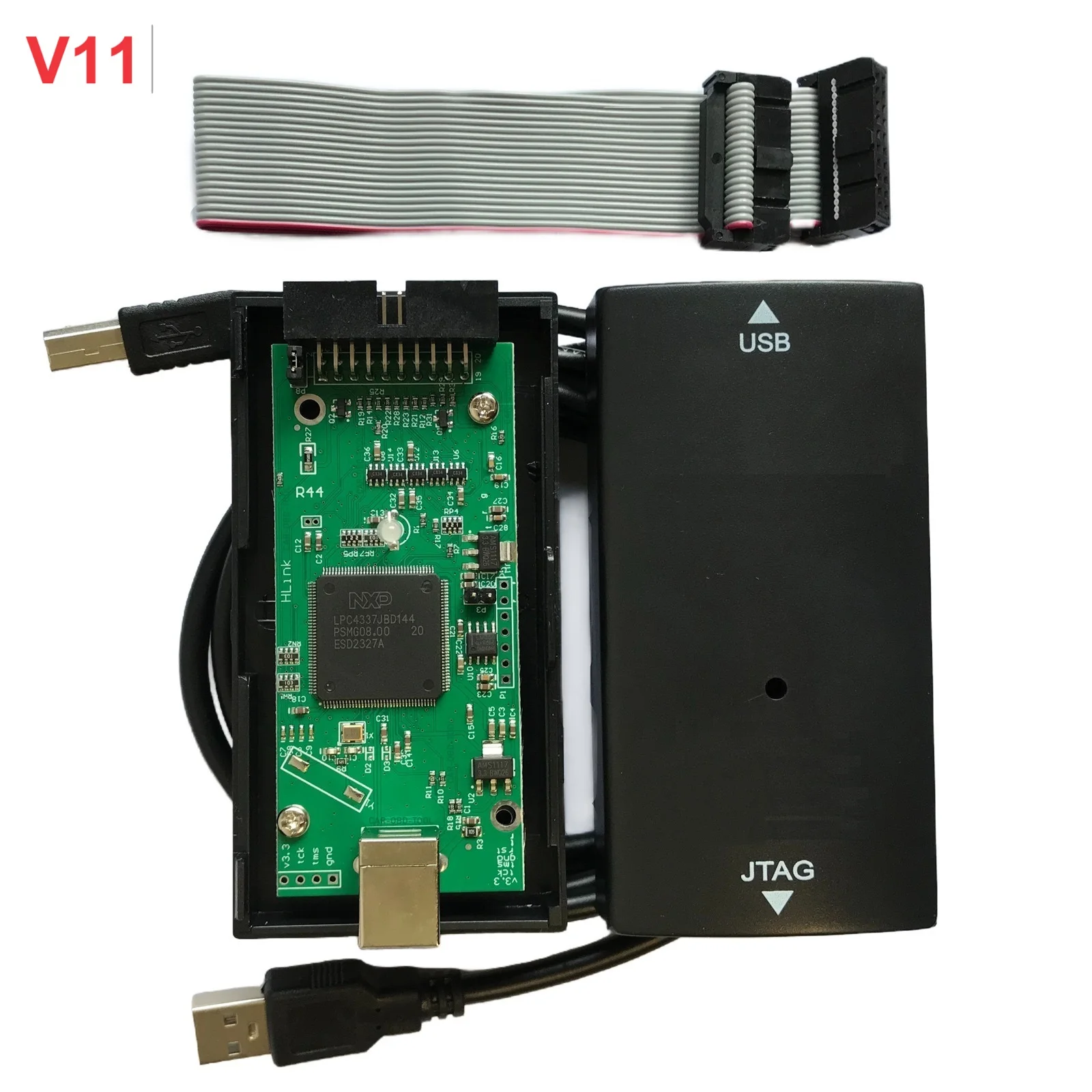 For J-LINK JLink V11 J LINK V11 STM32 Emulator Debugger Jtag Swd Programmer ARM MCU Debug Tool Support V8 V9 V10 High Speed