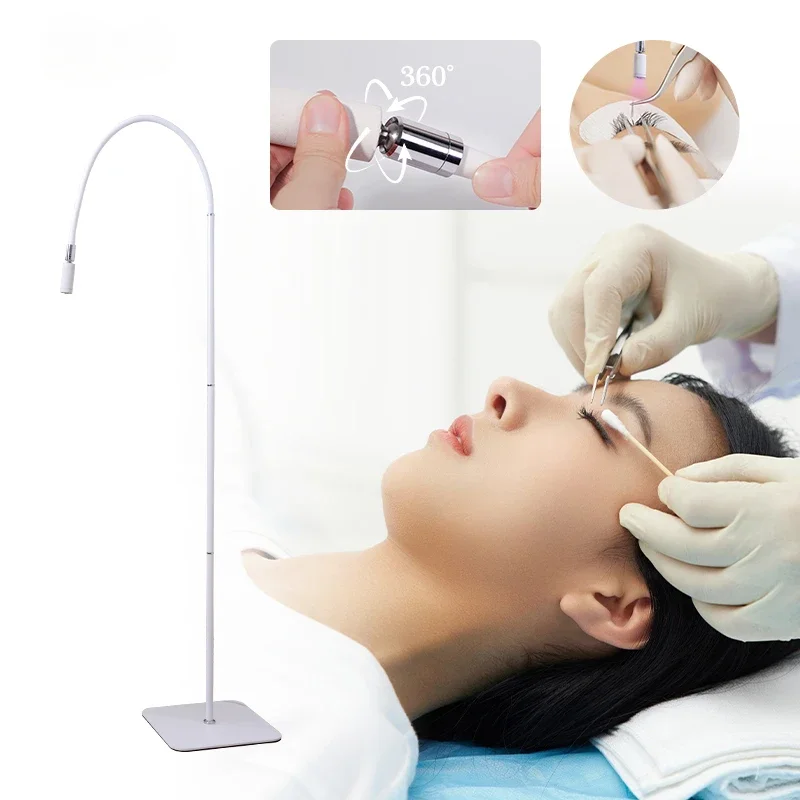 

1pc Lash Light for Eyelash Extensions UV Lamp Quicky-Dry LED White Eyelash Lamp With Rotatable Lamp Head