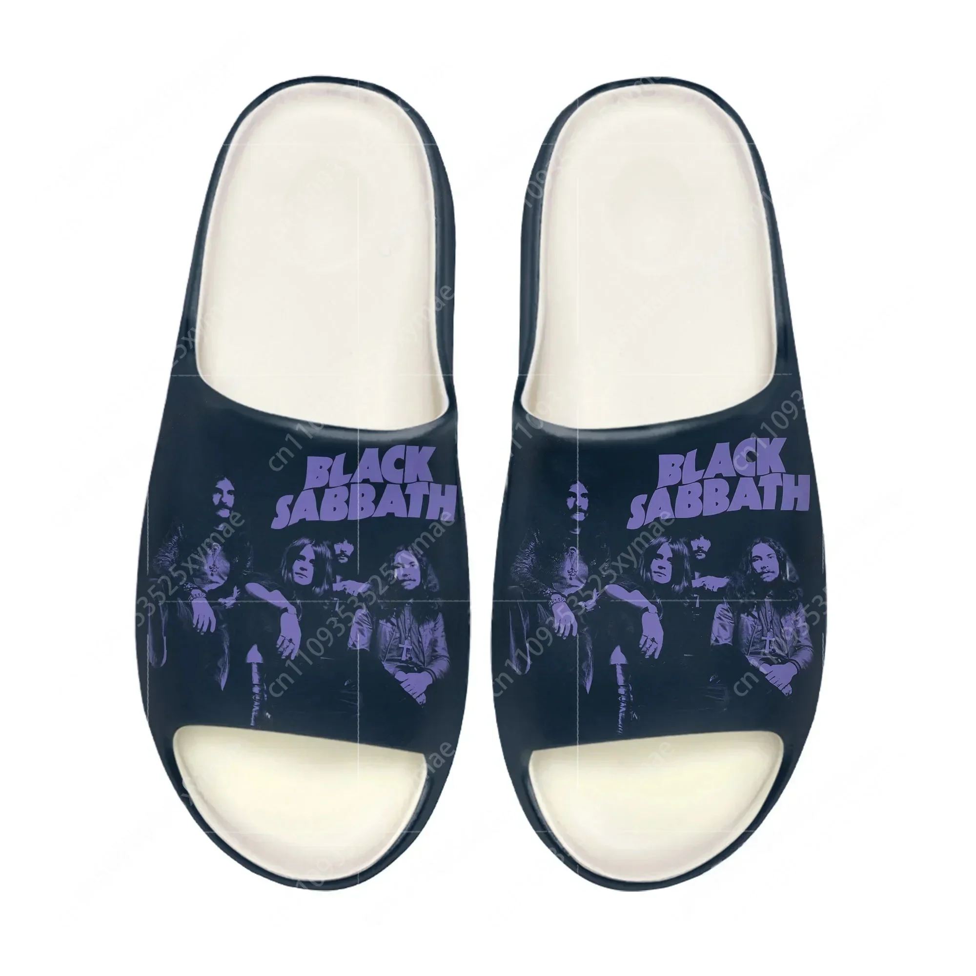 

Black Heavy Metal Band Sabbath Soft Sole Sllipers Home Clogs Step on Water Shoes Mens Womens Teenager Customize on Shit Sandals