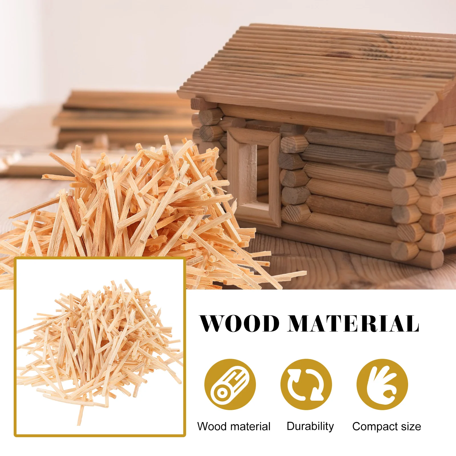 2000 Pcs Matchstick Toy Craft DIY Sticks Multi-use Handmade Accessory Wooden Making Material Supplies Child