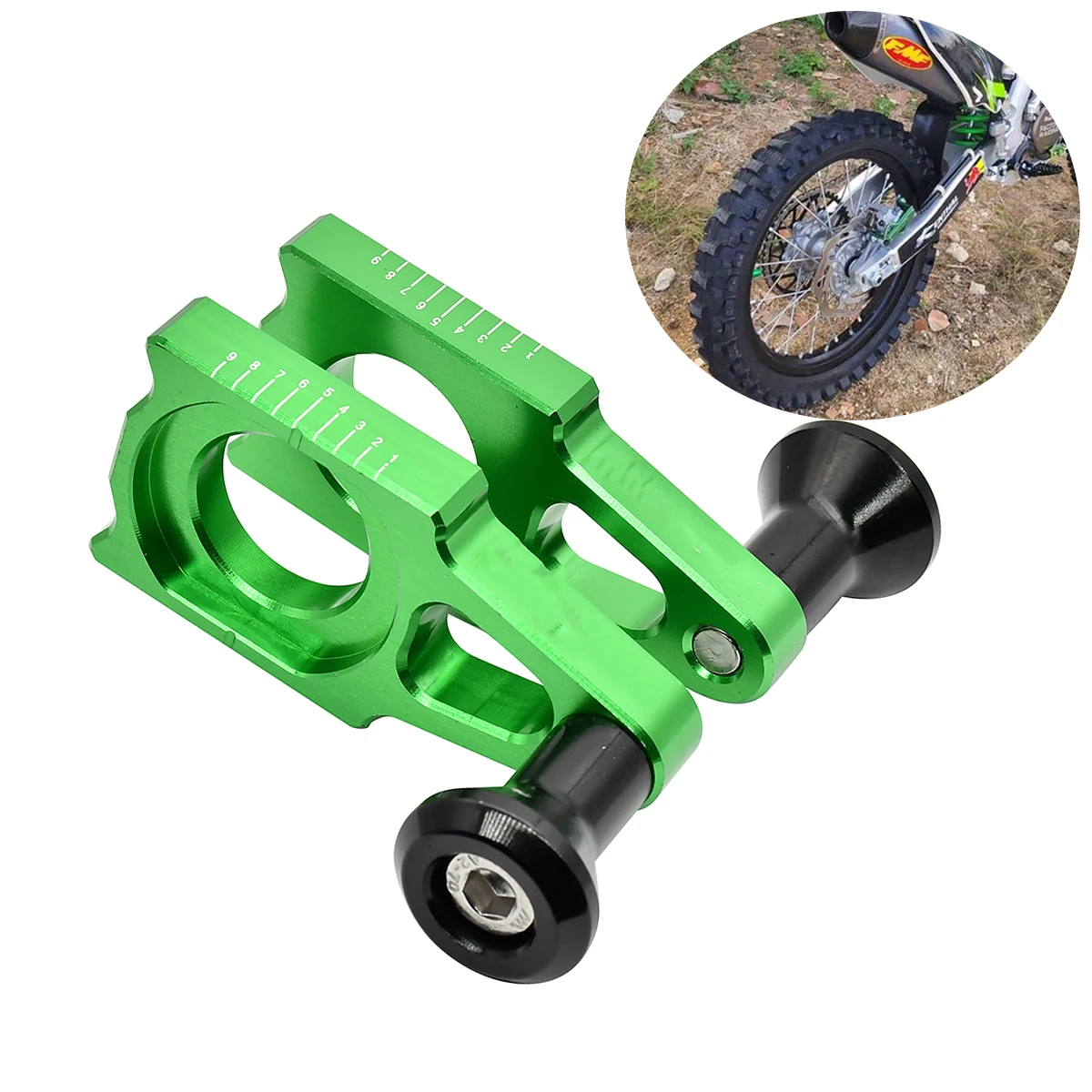 Для Kawasaki KX 125 250 250F 450F KX125 KX250 KX250F KX450F KLX450R 2003 2016 2018 мотоциклетные блоки задней оси с ЧПУ, регулятор цепи