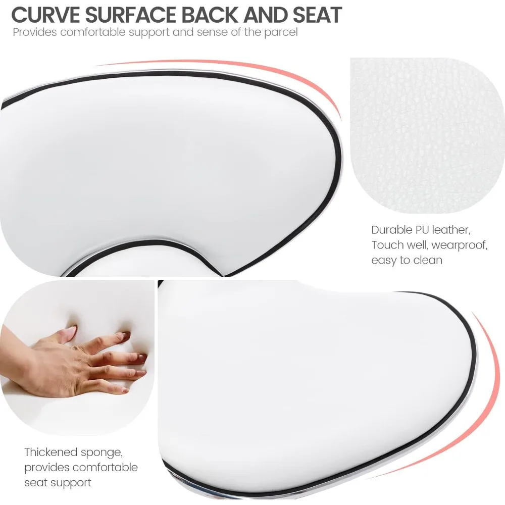 PU Leather Adjustable Bar Stools, Modern Swivel Airlift Barstools with Back, Armless Counter Height Chair for Kitchen Dining