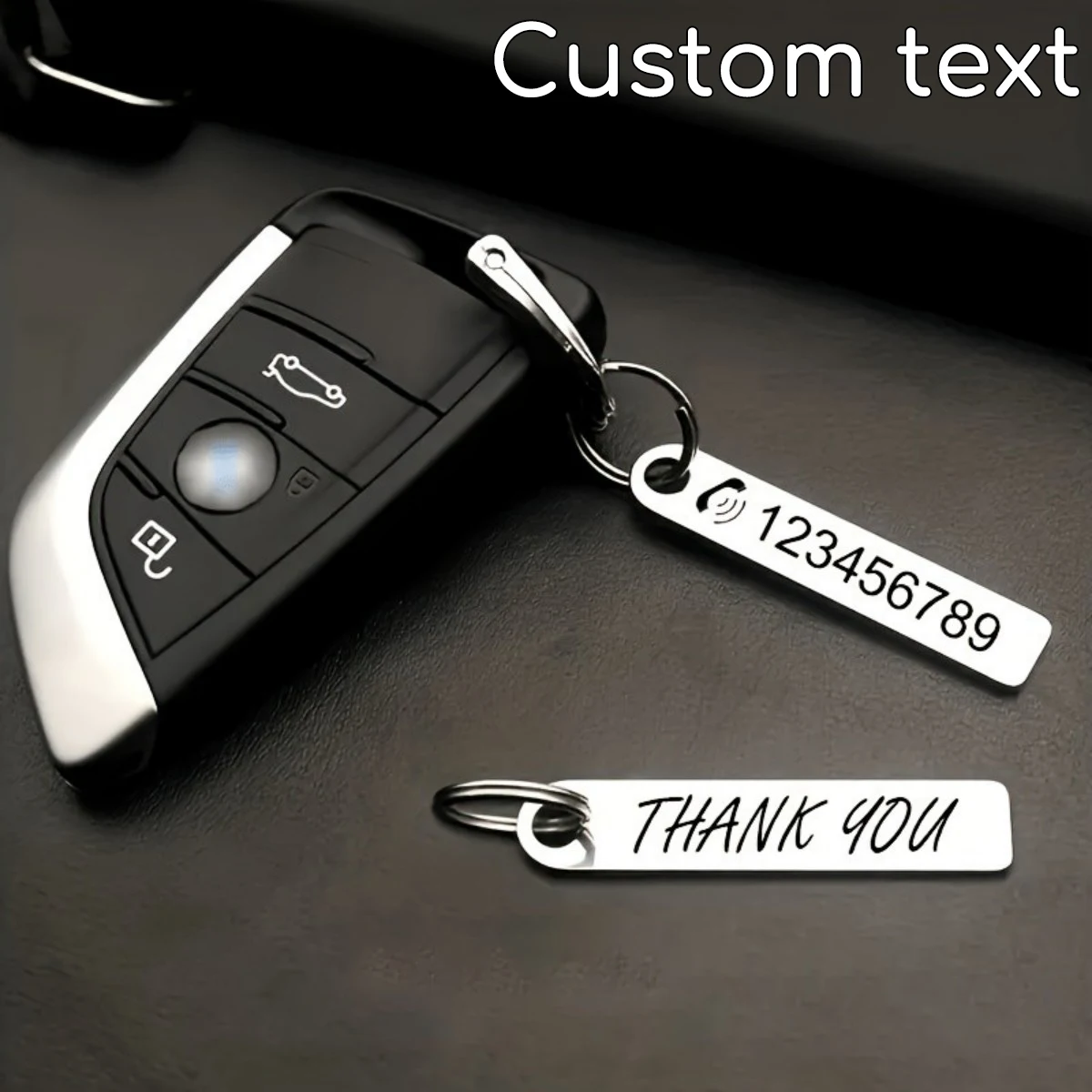 Engravable couple keychains with custom names, texts and numbers, ideal gifts for Valentine's Day and New Year