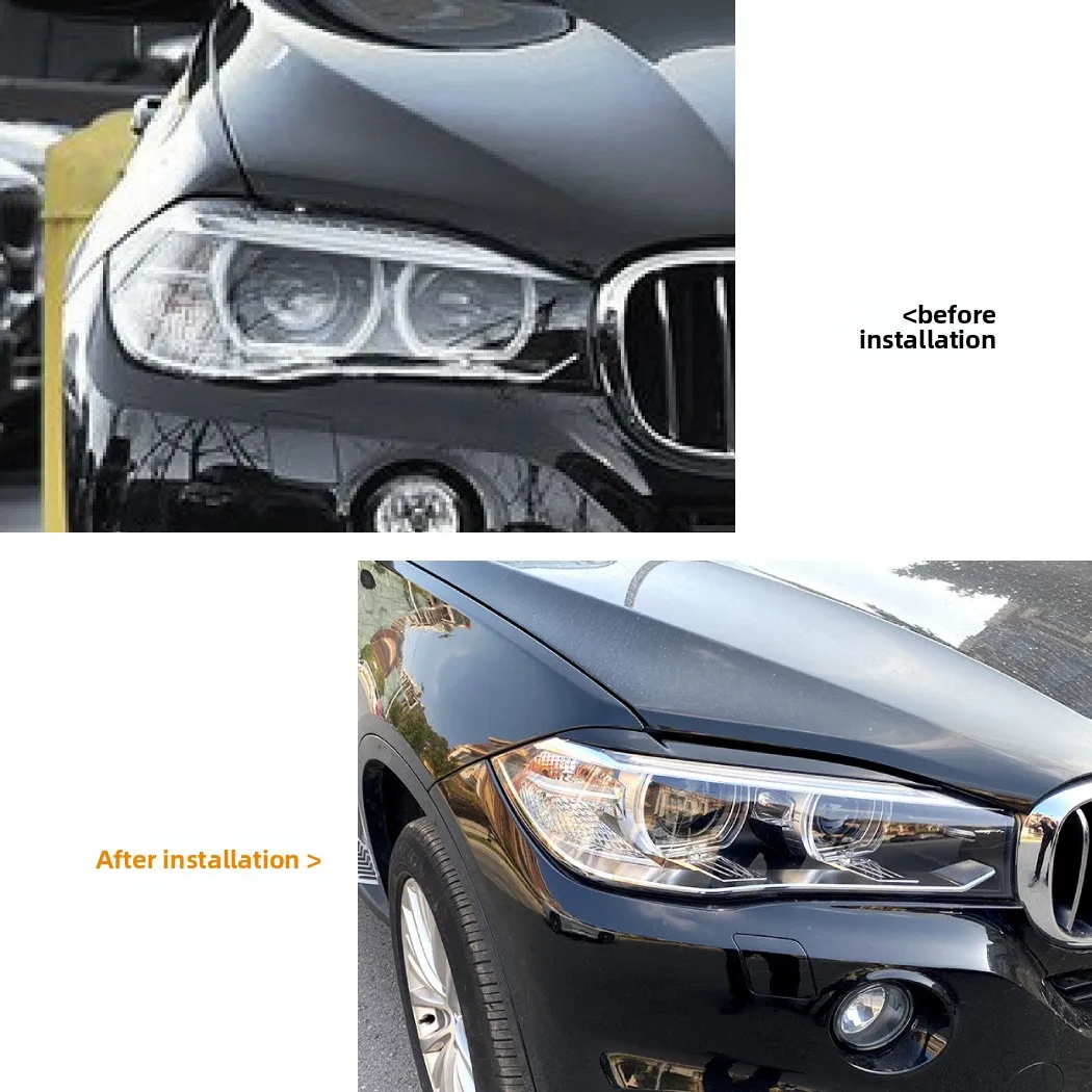 

Applicable To Bmw Bmw X5 X6 F15 F16 2014-18 Light Eyebrow Headlight Car Sticker Exterior Accessories