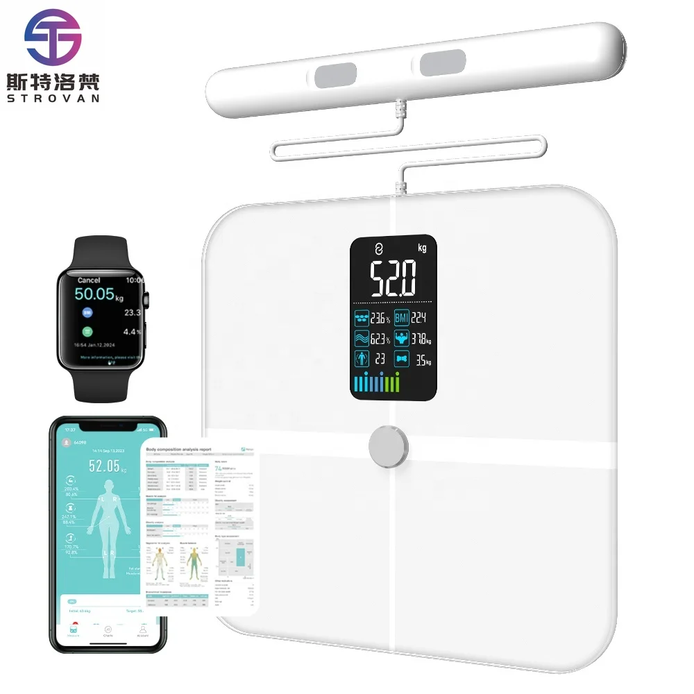 

8 Electrodes Body Fat Health Analyzer Scale With Smartphone App Smart Scale