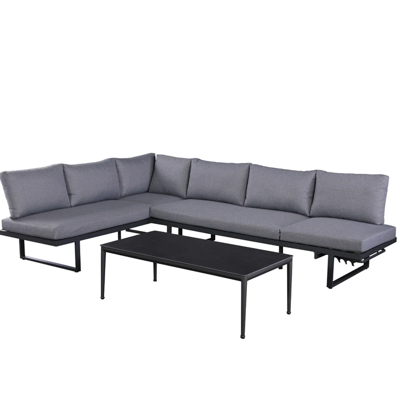 مجموعة أرائك حديقة الفناء الحديثة الخارجية لصالون دي جاردين الفاخر للشرفة