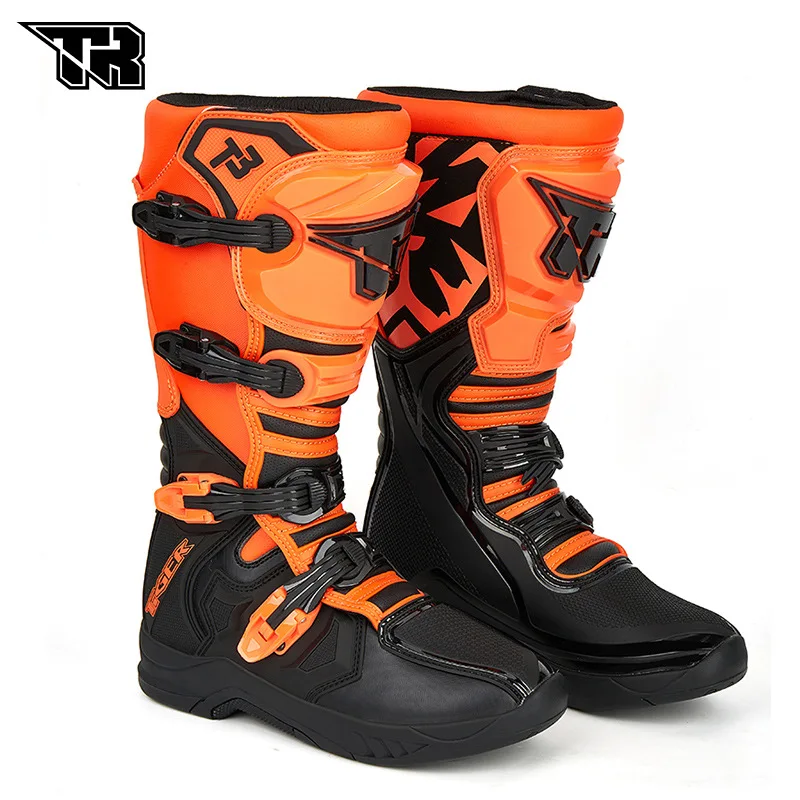 New Off Road Motorcycle BootsMotorcycle Riding Boots Men's And Women's Pull Motorcycle Shoes Anti Drop Moto Boots