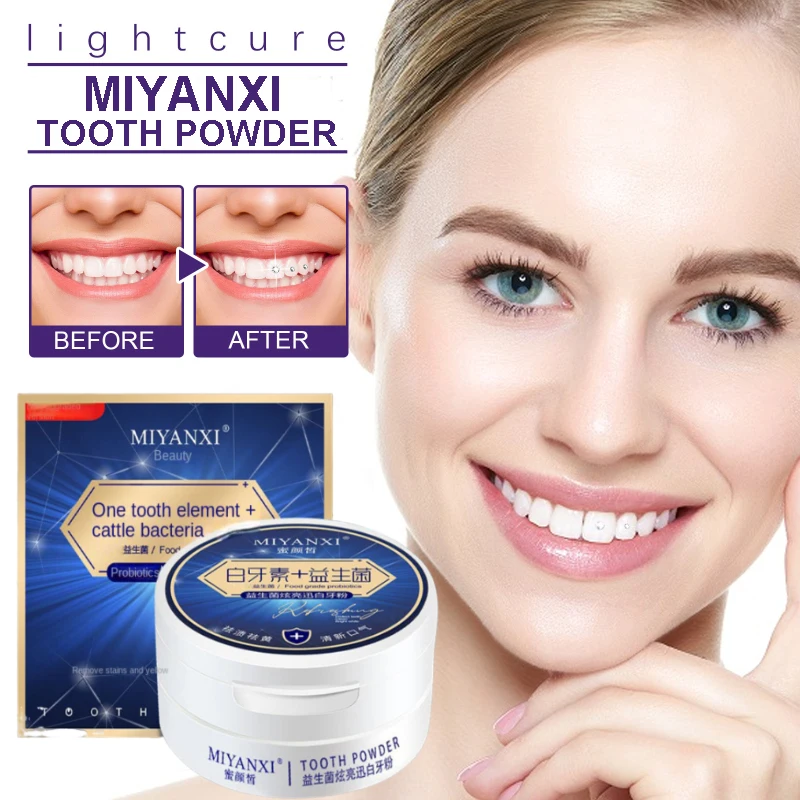 

MIYANXI 50g Teeth Whitening Powder Toothpaste Teeth Whitening Activated Probiotic Powder for Oral Hygiene Tools