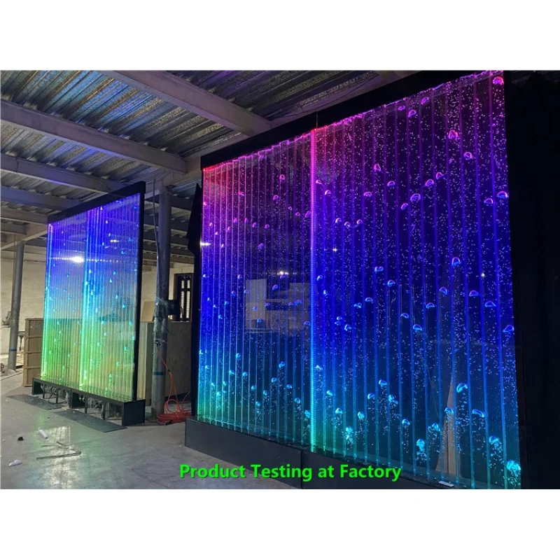 Panel akrylowy LED z efektem bąbelków do dekoracji wnętrz, programowalny.