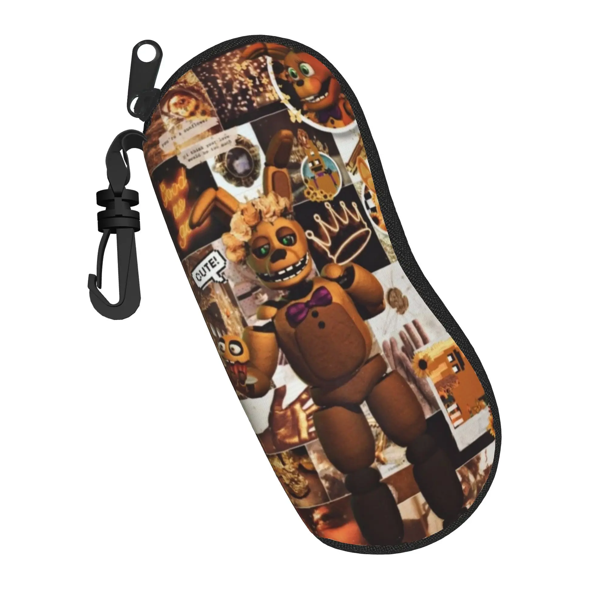 

Чехол для очков в стиле Харадзюку с мультяшным дизайном, аксессуары Springtrap FNAF, коробка для хранения солнцезащитных очков на молнии, мультяшная коробка для очков