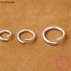 Bagues en argent regardé 925 pour diabétique, connecteur d'anneau fendu pour clé, bijoux d'équipe, résultats exécutifs, véritable véritable, pur, solide, ouvert, 20 pièces