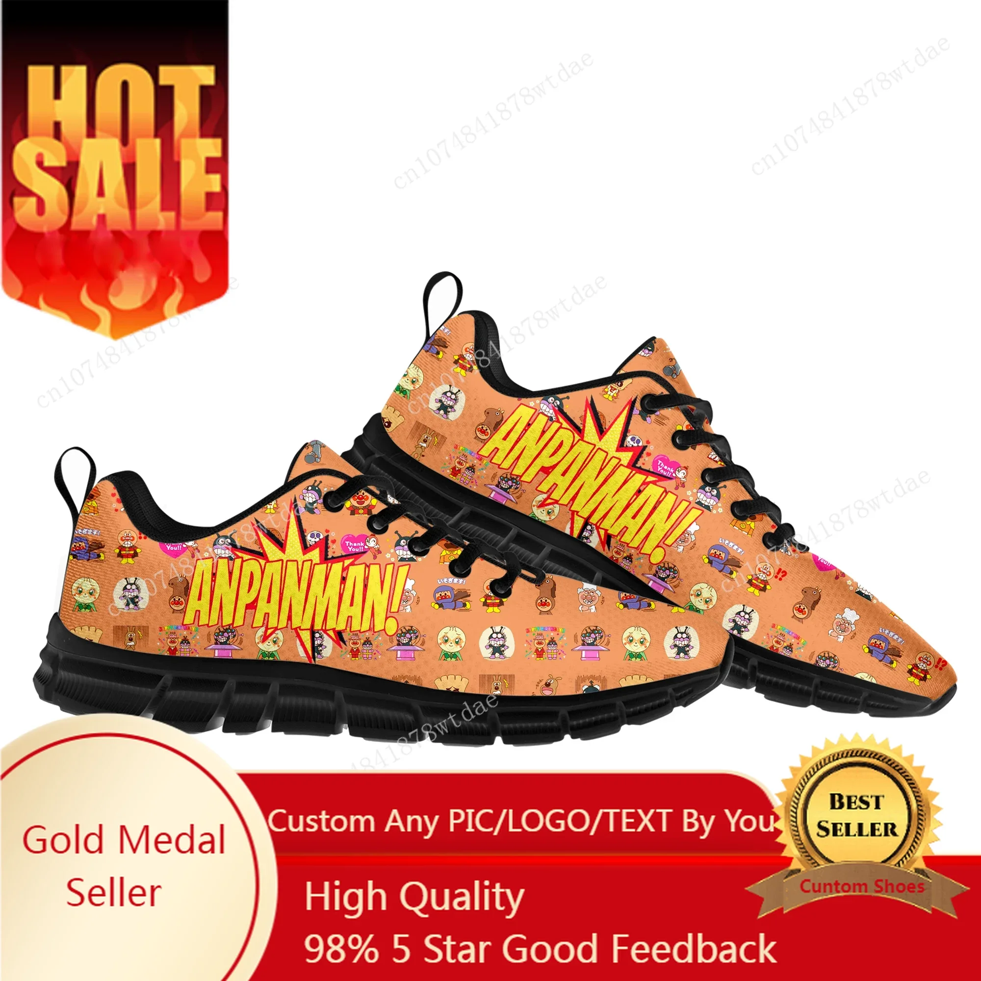 Anpanman Sports Shoes Mens Womens Teenager Kids Children Sneakers High Quality Japanese Manga Cartoon Sneaker Custom Shoe